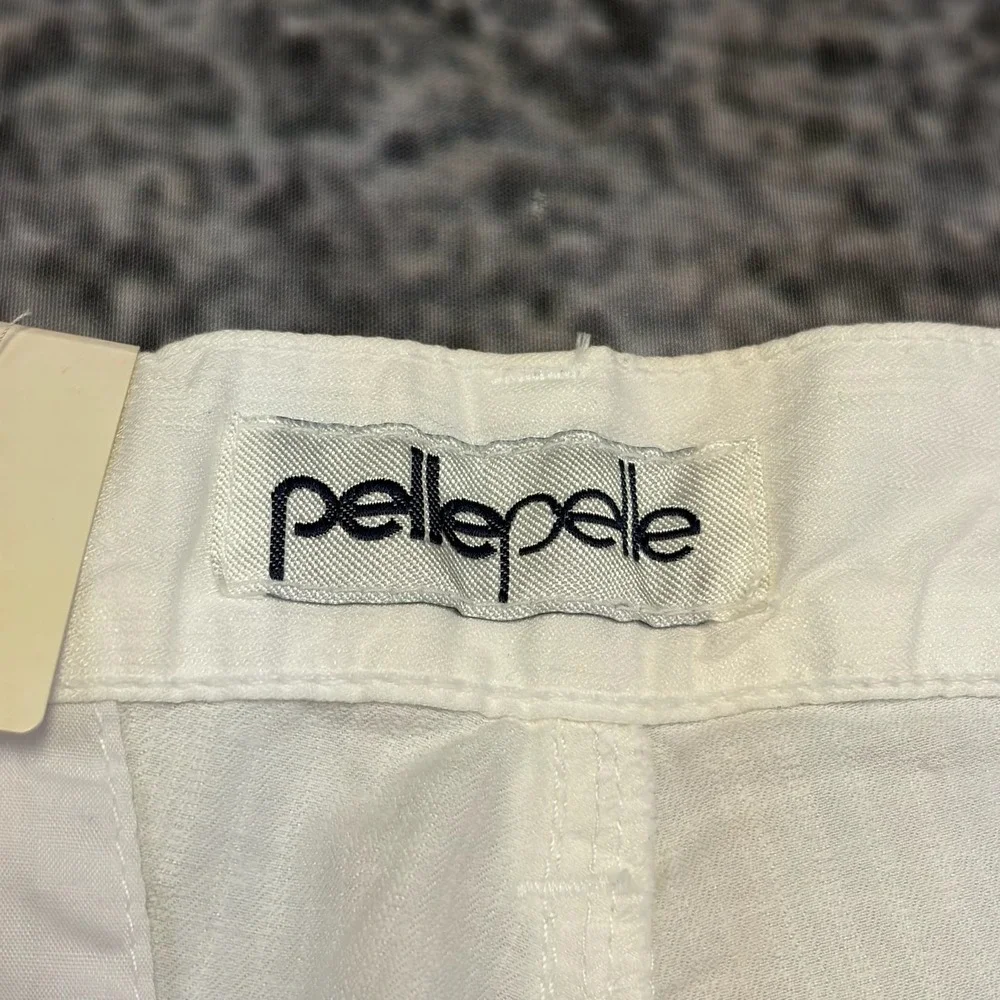 NWT Vintage Pelle Pelle Cargo Shorts Mens 36 White Baggy Hip-Hop Skater Y2K